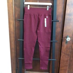 Maroon Athletic Leggings NWT